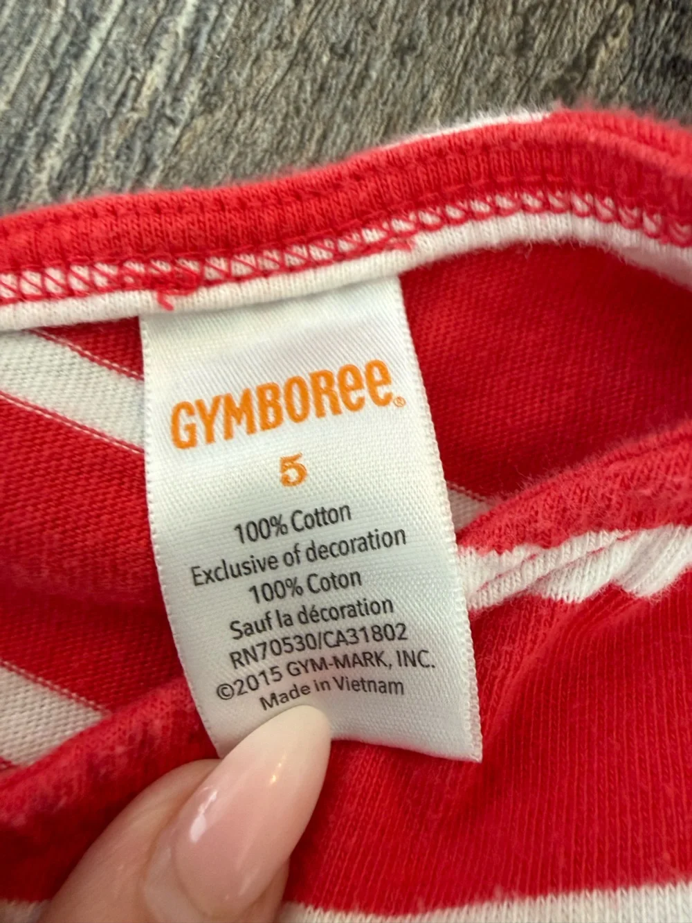 Gymboree Girls Size 6 Red White Stripe Romper Navy Bow 2013 Cotton Americana